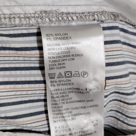 Tommy Bahama Short Men 36 Actual 40 Striped Chino Flat Front Stretch 10" Inseam - Picture 13 of 14